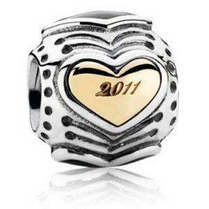 Authentic Retired Pandora Midnight Heart Charm